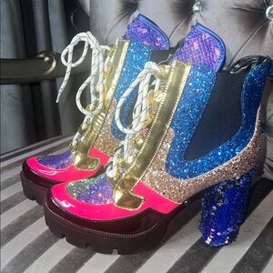 🦄 Magical Multi-Color Sequin Dream Boots 🌈